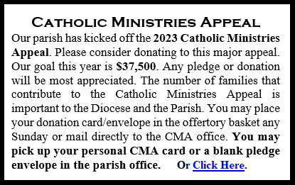 Catholic Ministries Appeal 2023